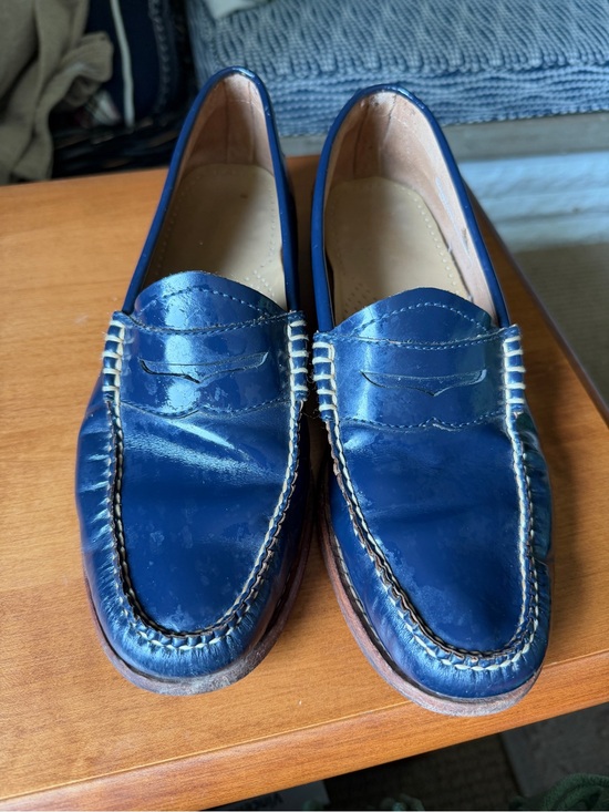 G.H. Bass & Co. Shoes - G.H. Bass & Co. Blue Patent Leather Penny Loafers